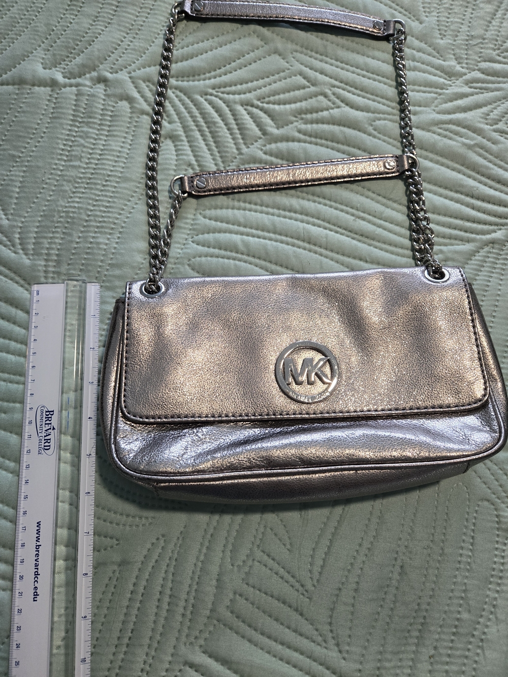 Michael Kors Silver Chain-Handle Shoulder Bag - Picture 2 of 4